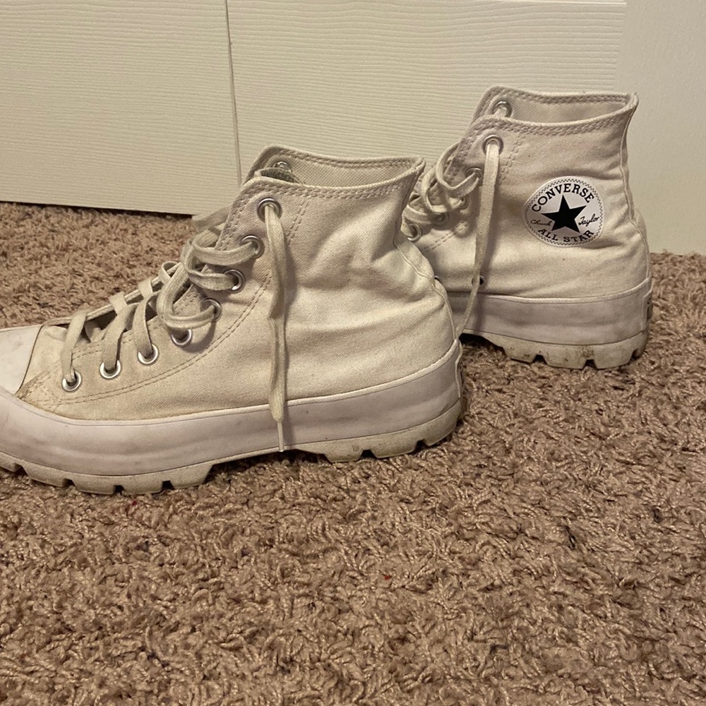 women’s platform white converse size 8.5